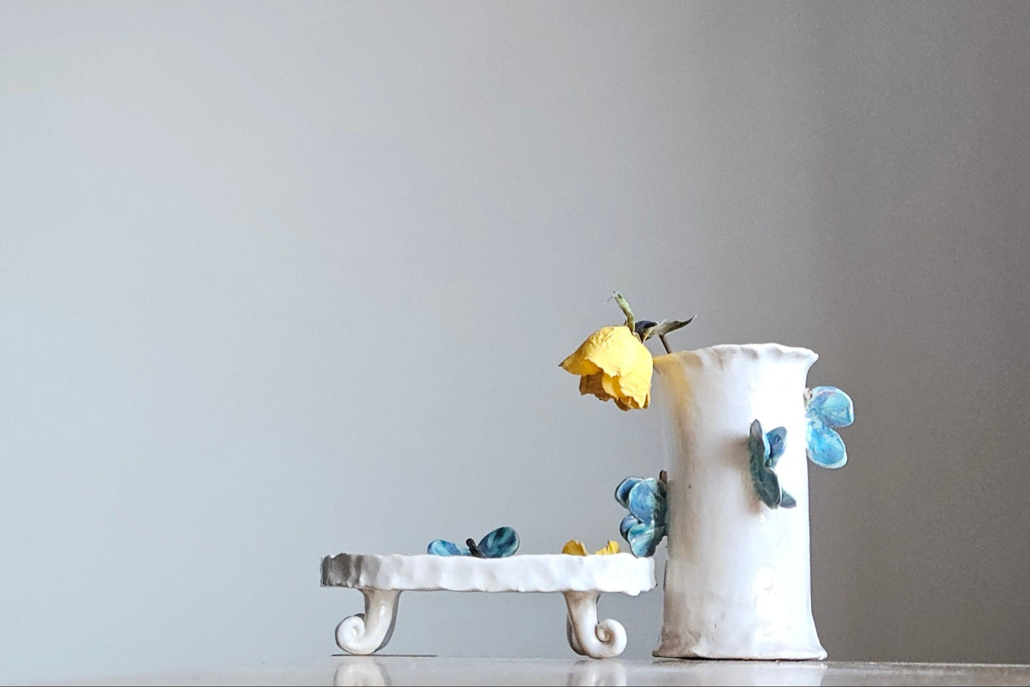 Toothbrush holder|Vase - Blue butterfly