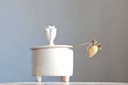 Handmade White Ceramic Box