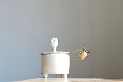 Handmade White Ceramic Box