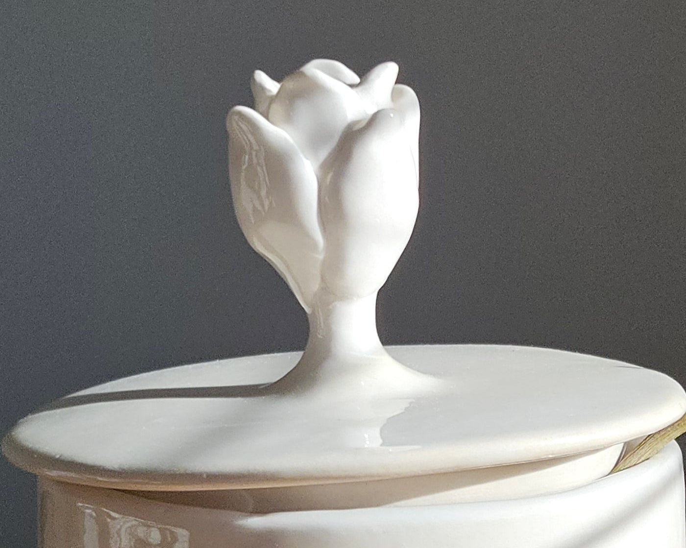 Handmade White Ceramic Box