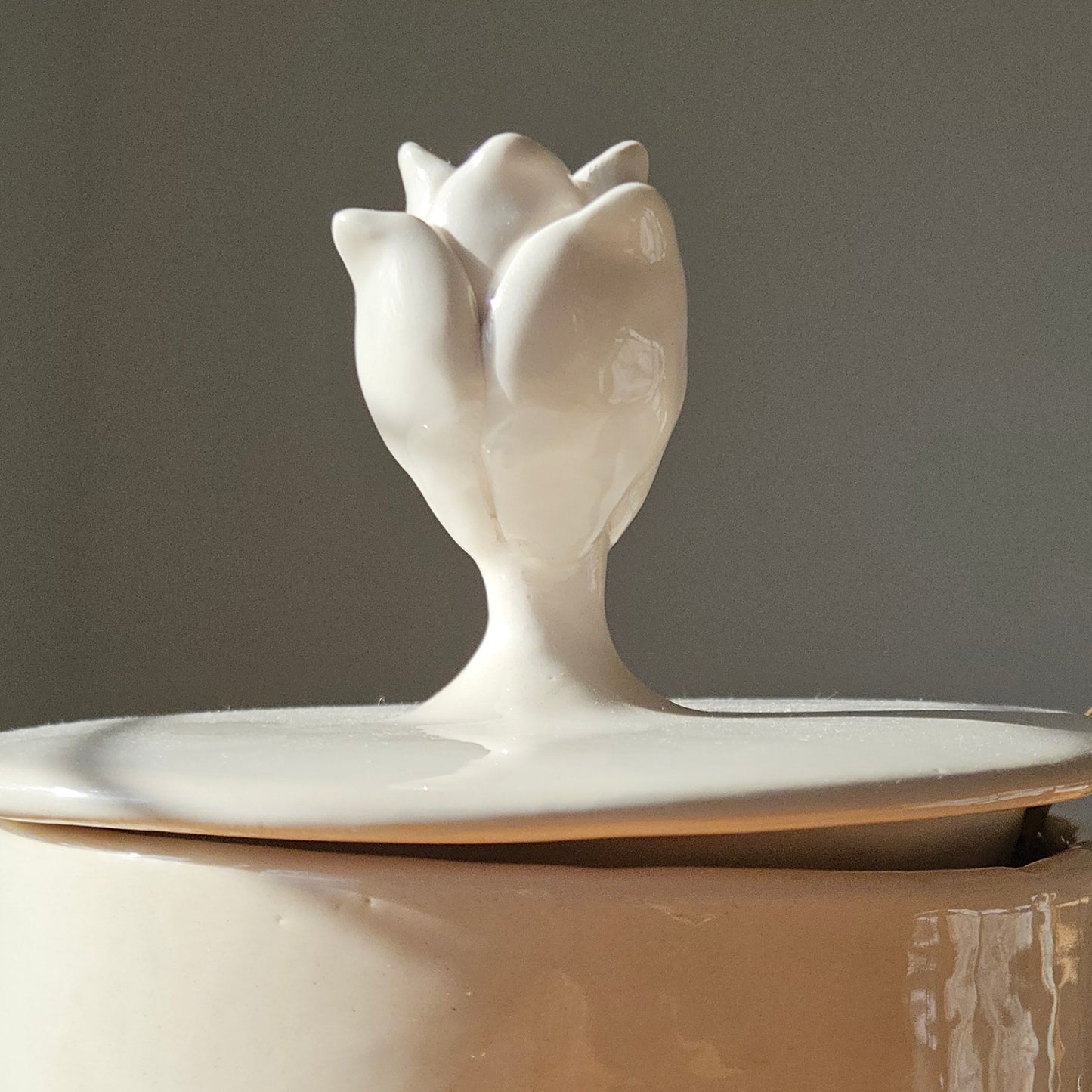 Handmade White Ceramic Box