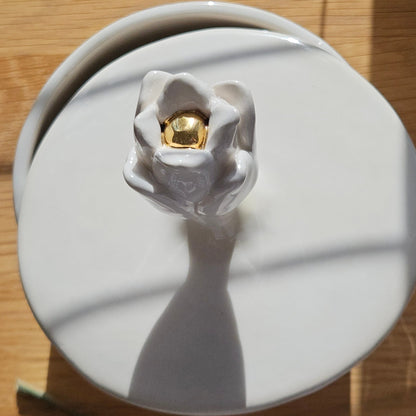 Handmade White Ceramic Box