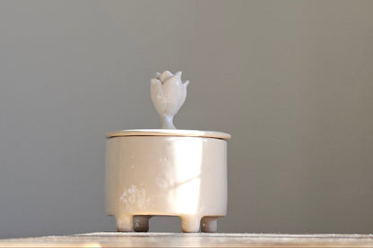 Handmade White Ceramic Box
