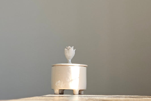 Handmade White Ceramic Box