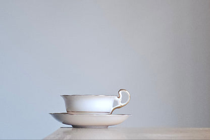 Antique Radfords Fenton Gold And Floral Teacup And Saucer||8548
