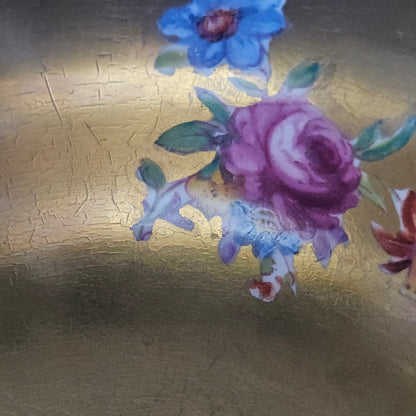 Antique Radfords Fenton Gold And Floral Teacup And Saucer||8548