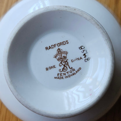 Antique Radfords Fenton Gold And Floral Teacup And Saucer||8548