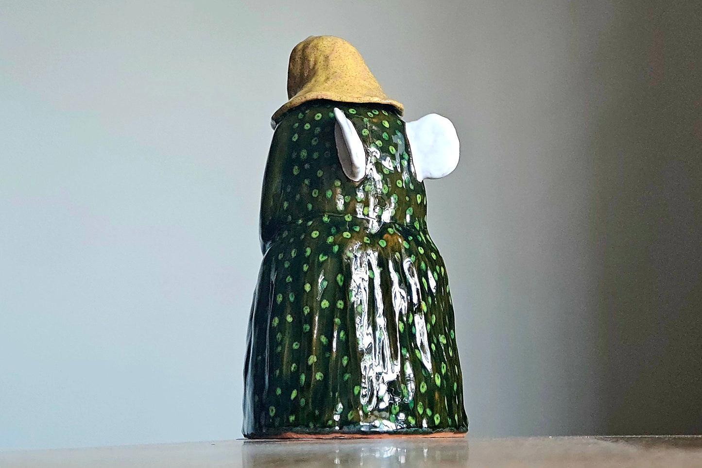 Handmade Ceramic Angel - Grandmother with Handbag